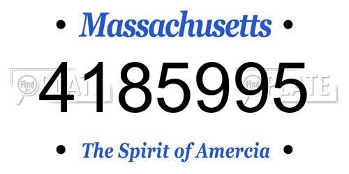 4185995 Massachusetts License Plate