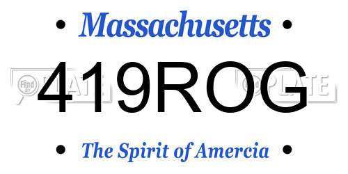 419ROG Massachusetts License Plate