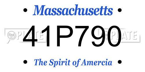 41P790 Massachusetts License Plate