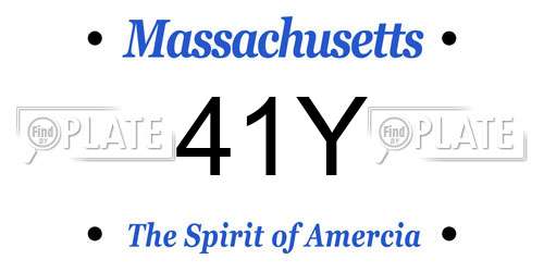41Y Massachusetts License Plate