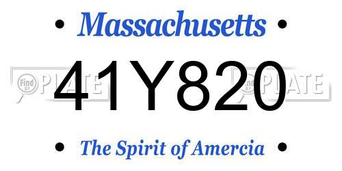 41Y820 Massachusetts License Plate