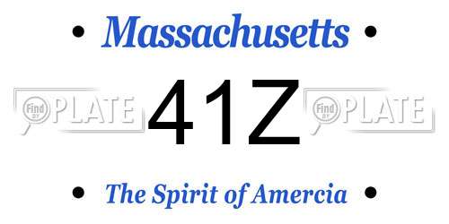 41Z Massachusetts License Plate