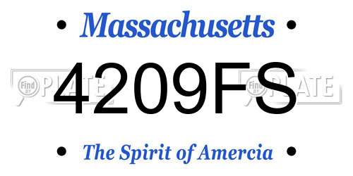 4209FS Massachusetts License Plate