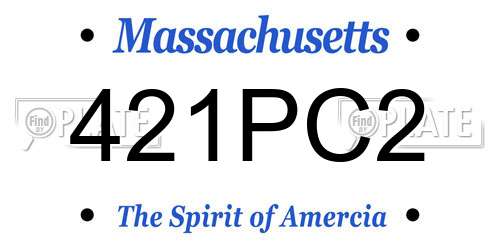 421PC2 Massachusetts License Plate
