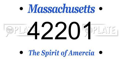 42201 Massachusetts License Plate