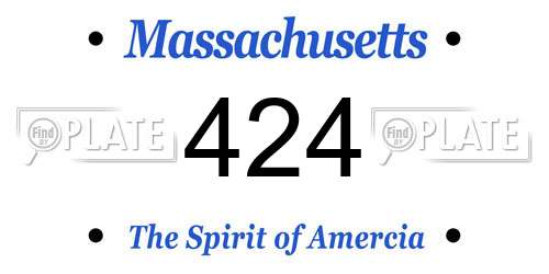 424 Massachusetts License Plate