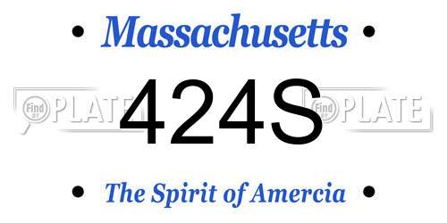 424S Massachusetts License Plate