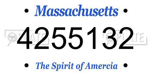 4255132 Massachusetts License Plate