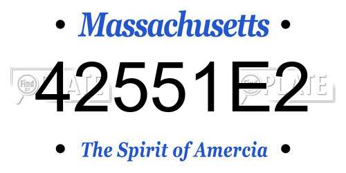 42551E2 Massachusetts License Plate