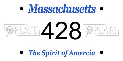 428 Massachusetts License Plate