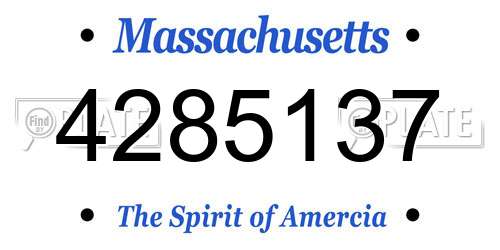 4285137 Massachusetts License Plate