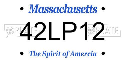 42LP12 Massachusetts License Plate