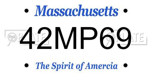 42MP69 Massachusetts License Plate