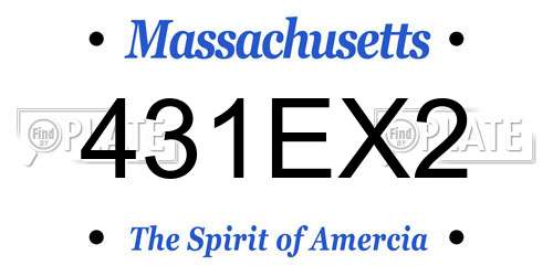 431EX2 Massachusetts License Plate