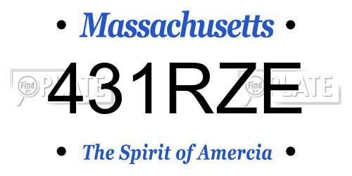 431RZE Massachusetts License Plate