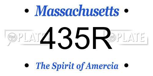 435R Massachusetts License Plate