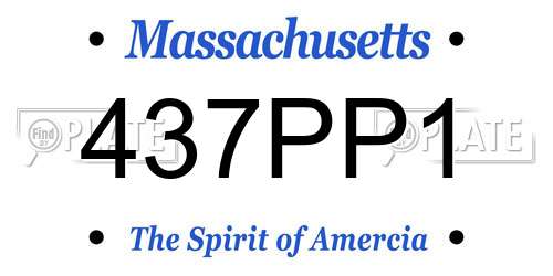437PP1 Massachusetts License Plate