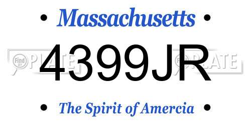 4399JR Massachusetts License Plate