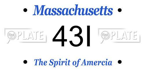 43I Massachusetts License Plate