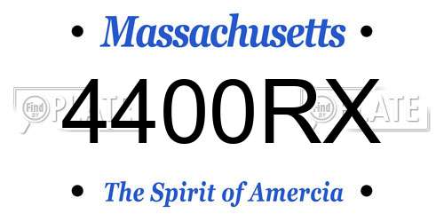 4400RX Massachusetts License Plate