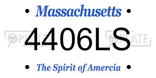 4406LS Massachusetts License Plate
