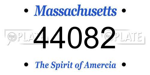 44082 Massachusetts License Plate