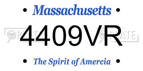 4409VR Massachusetts License Plate