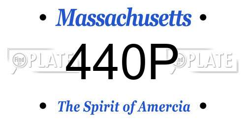 440P Massachusetts License Plate