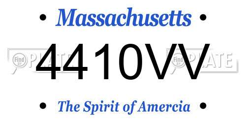 4410VV Massachusetts License Plate