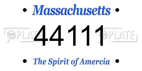 44111 Massachusetts License Plate