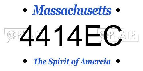 4414EC Massachusetts License Plate