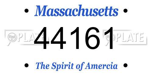 44161 Massachusetts License Plate
