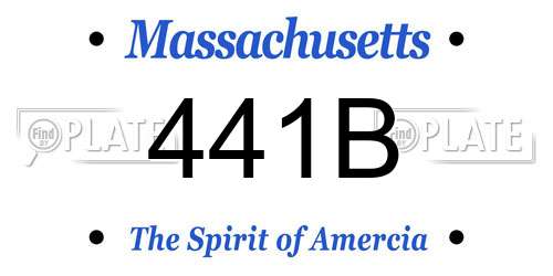 441B Massachusetts License Plate