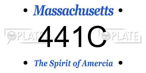 441C Massachusetts License Plate