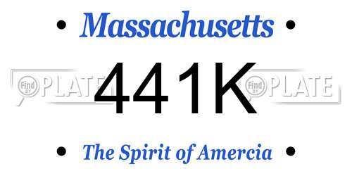 441K Massachusetts License Plate