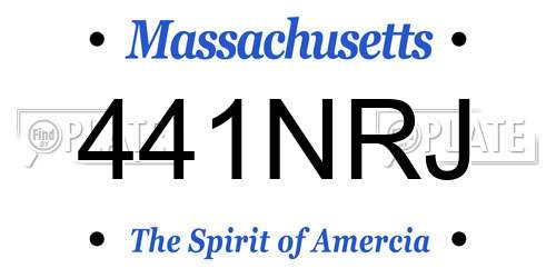 441NRJ Massachusetts License Plate