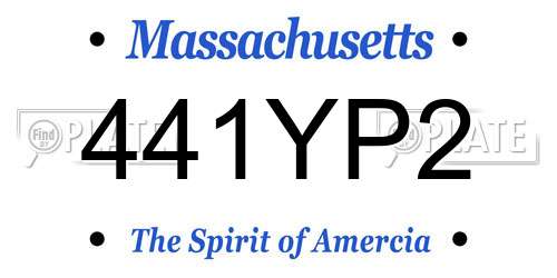 441YP2 Massachusetts License Plate