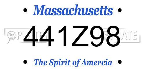 441Z98 Massachusetts License Plate