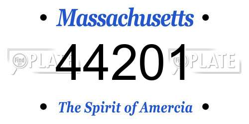 44201 Massachusetts License Plate