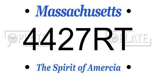 4427RT Massachusetts License Plate