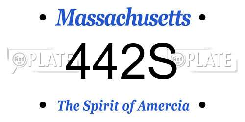 442S Massachusetts License Plate