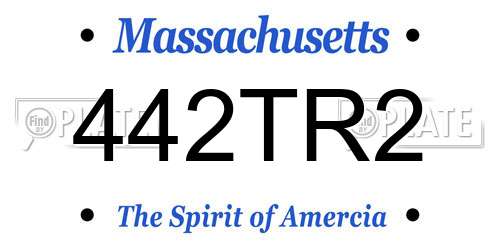442TR2 Massachusetts License Plate