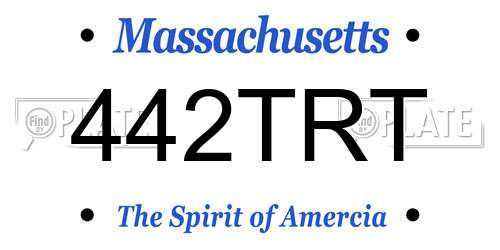 442TRT Massachusetts License Plate