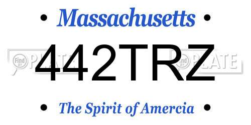 442TRZ Massachusetts License Plate