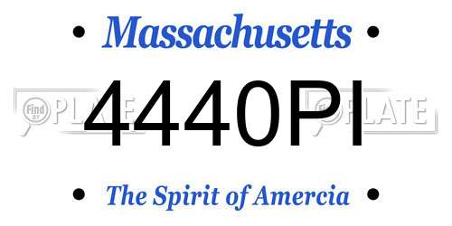 4440PI Massachusetts License Plate