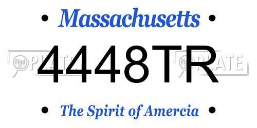 4448TR Massachusetts License Plate