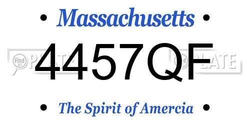 4457QF Massachusetts License Plate