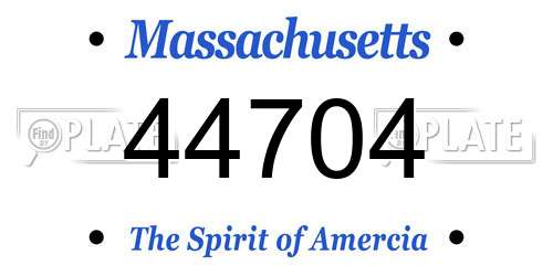 44704 Massachusetts License Plate