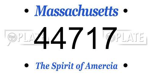 44717 Massachusetts License Plate