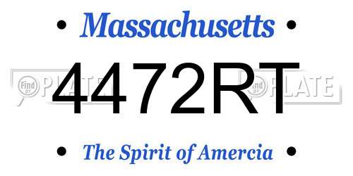 4472RT Massachusetts License Plate